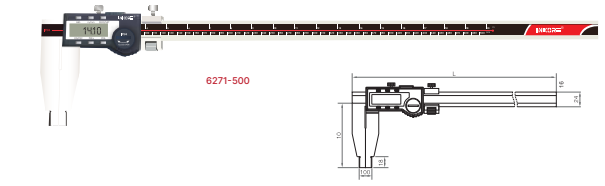 600 MM TEK ÇENE DİJİTAL KUMPAS IP54