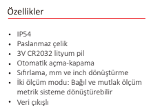 1000 MM TEK ÇENE DİJİTAL KUMPAS IP54(Kopya)