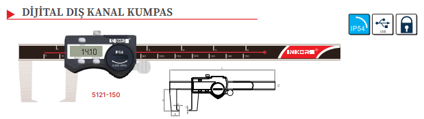 200 MM DIŞ KANAL KUMPASI DİJİTAL