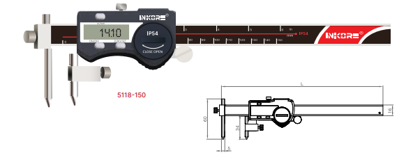 150 MM MERKEZ MESAFE KUMPASI DİJİTAL