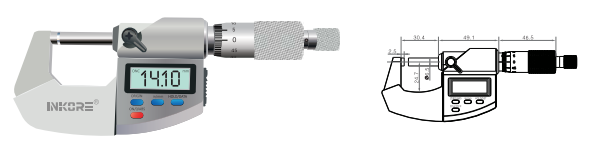 25-50 MM MİKROMETRE DİJİTAL IP65