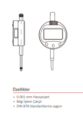 0-25,4 MM KOMPARATÖR SAATİ PRO SERİSİ DİJİTAL (0,001)