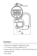 0-10 MM IZGARA KALINLIK ÖLÇER DİJİTAL